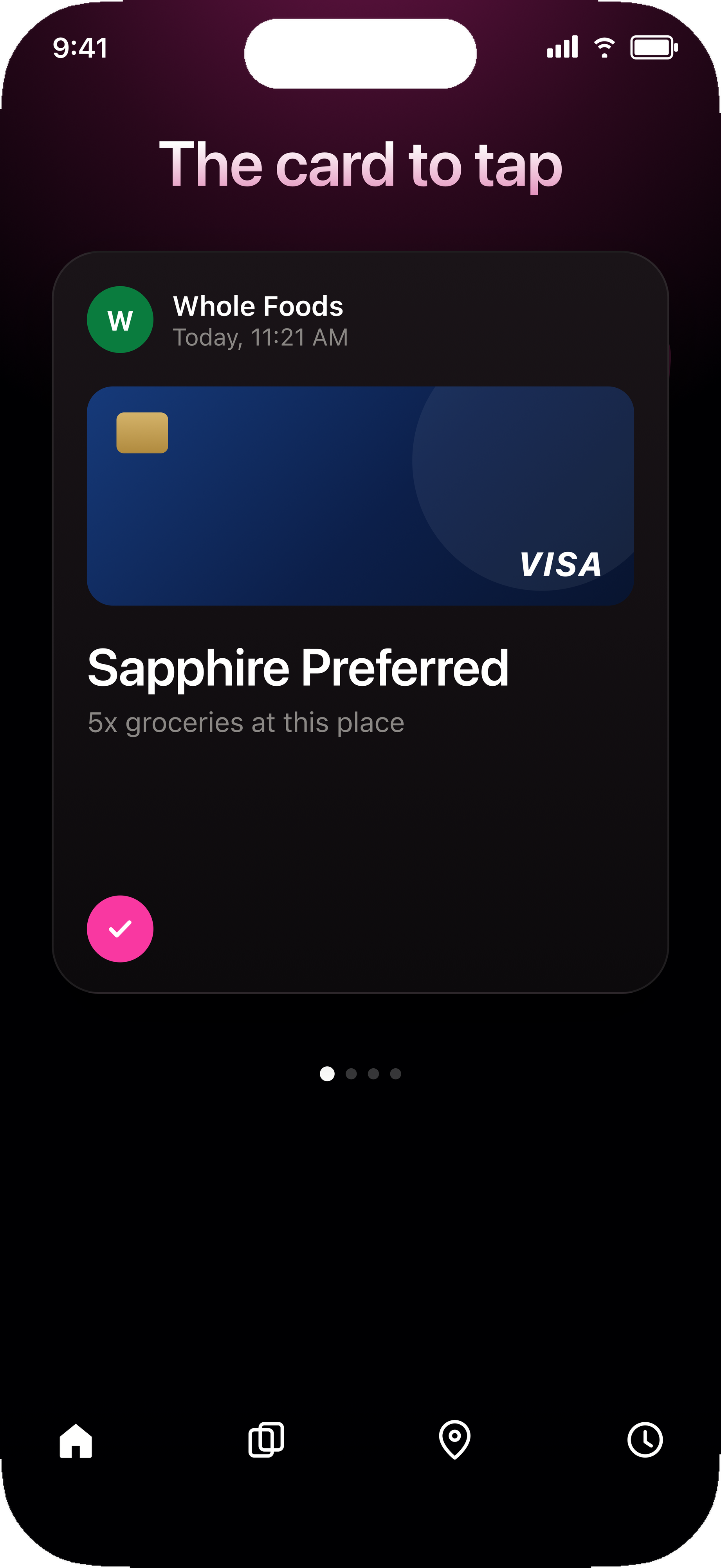 Card to tap