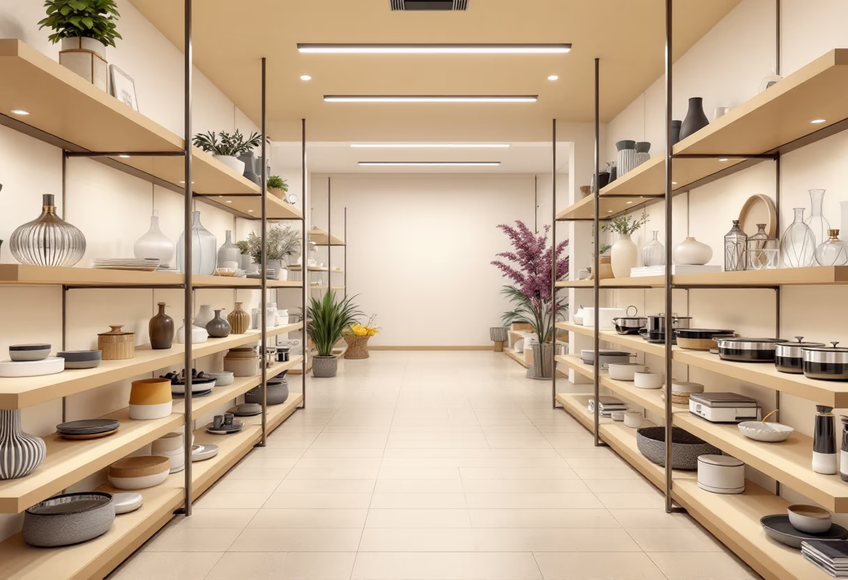 image of shopping aisle in store (for a home goods store)