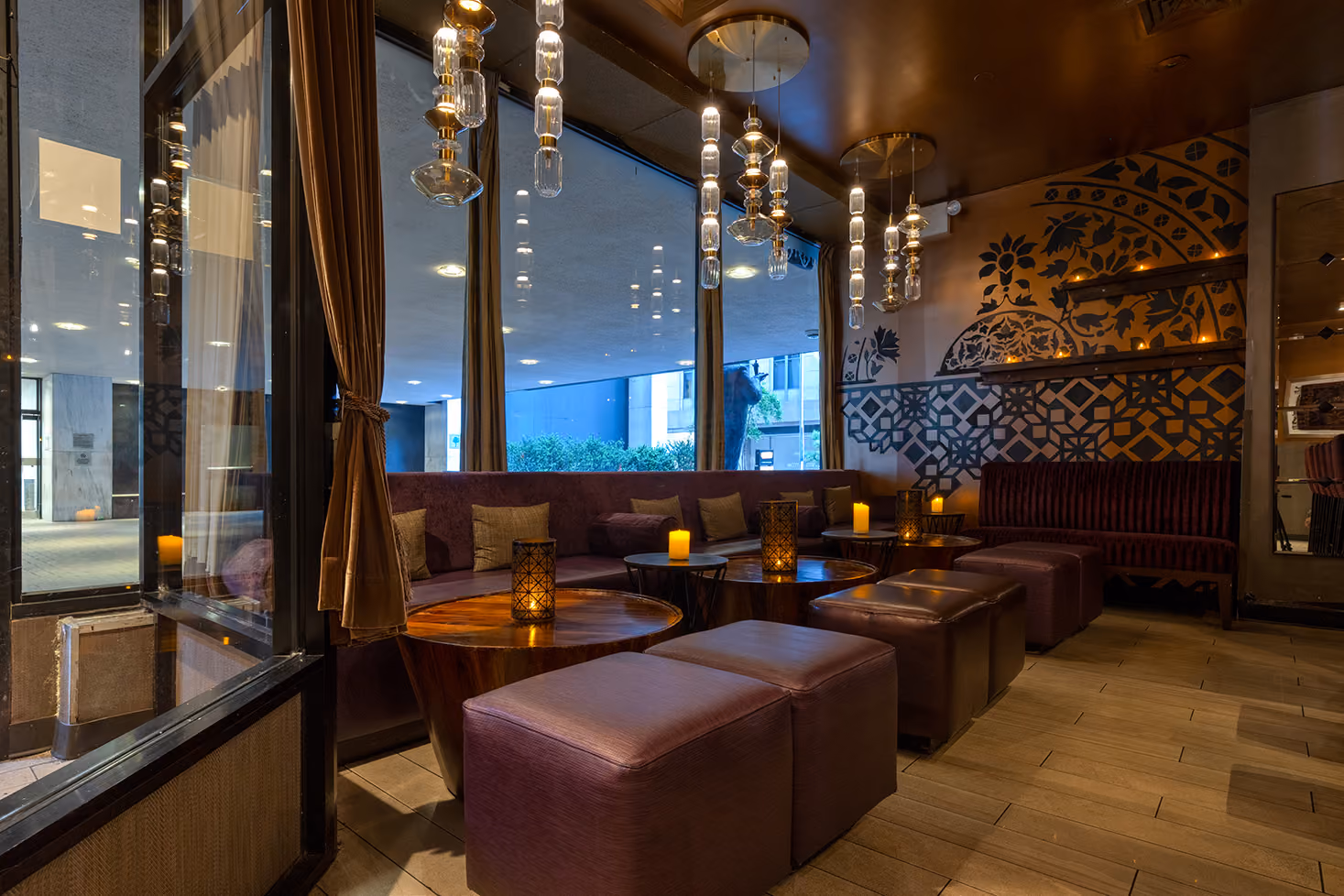 Utzva interior with chandeliers