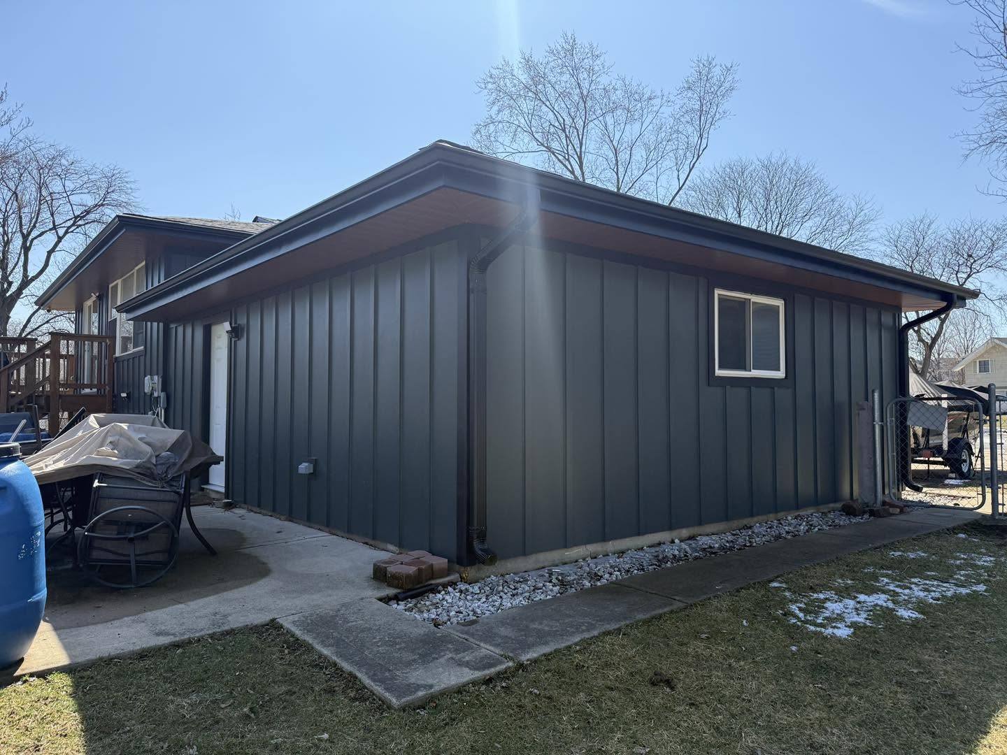 Board and batten siding installed by a siding contractor in Roselle, IL