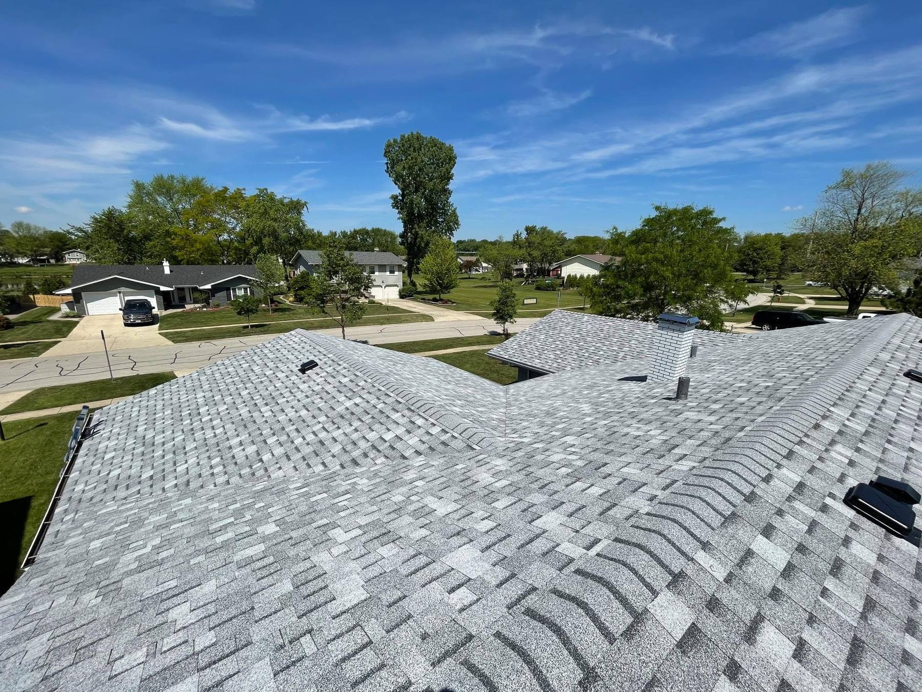 Architectural asphalt shingle roof replacement completed in Schaumburg, IL