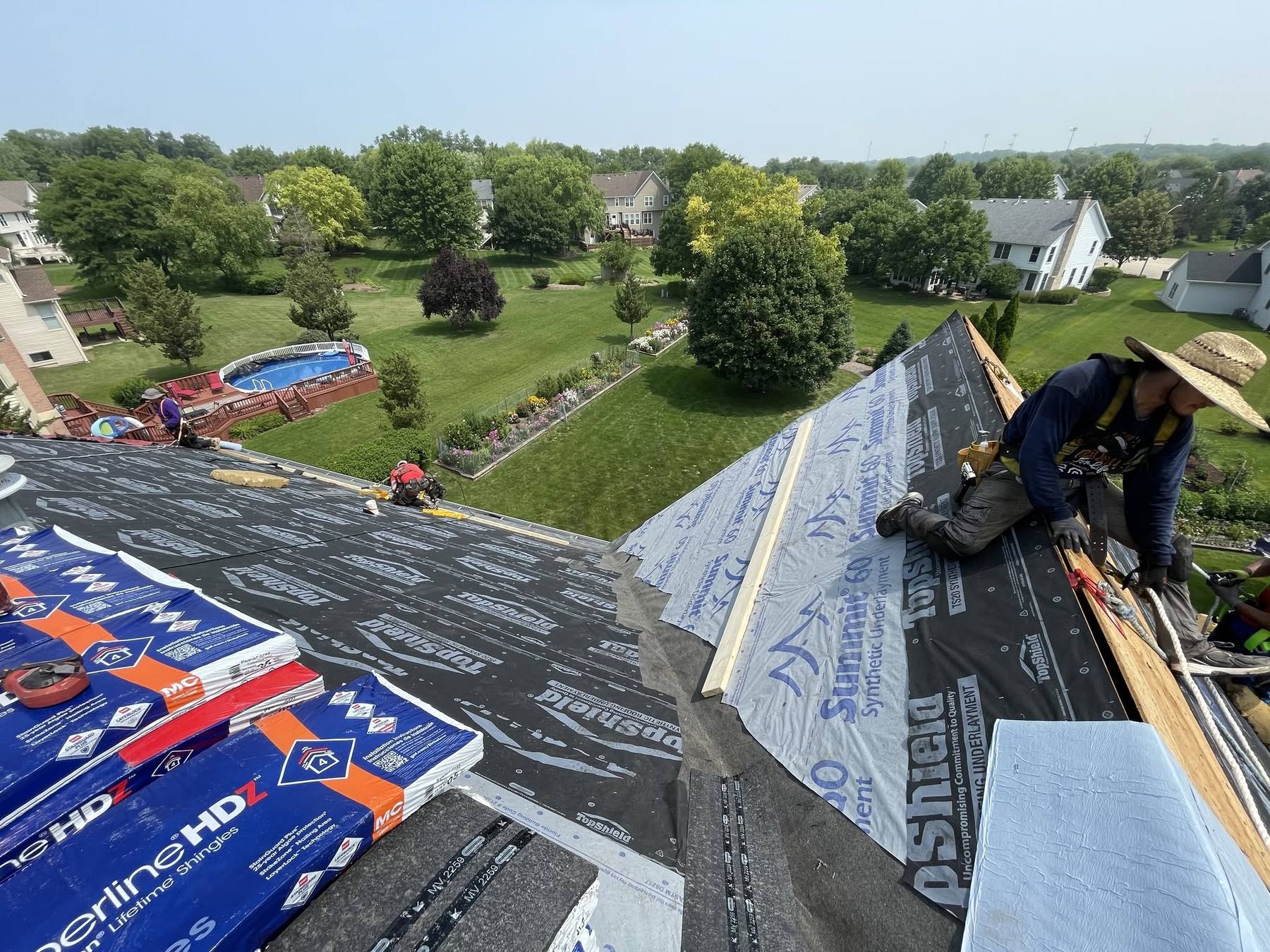 GAF Timberline HDZ shingle roof installation in Elgin, IL