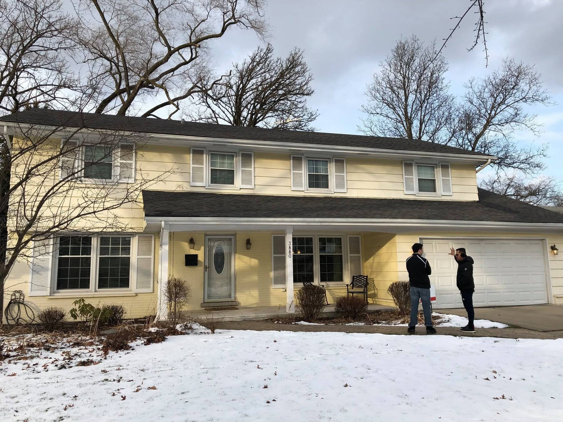 Garcia's Exteriors crew providing a free roof inspection and estimate at a Hanover Park, IL home