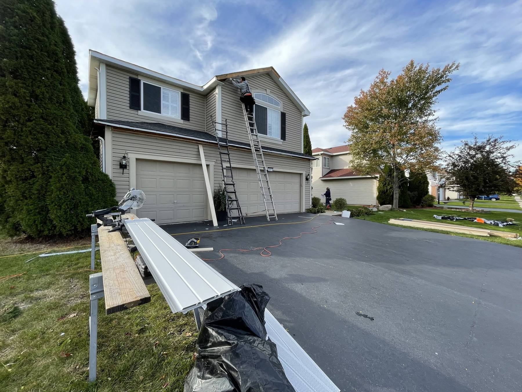 Rotted fascia board replaced on a Streamwood, IL home