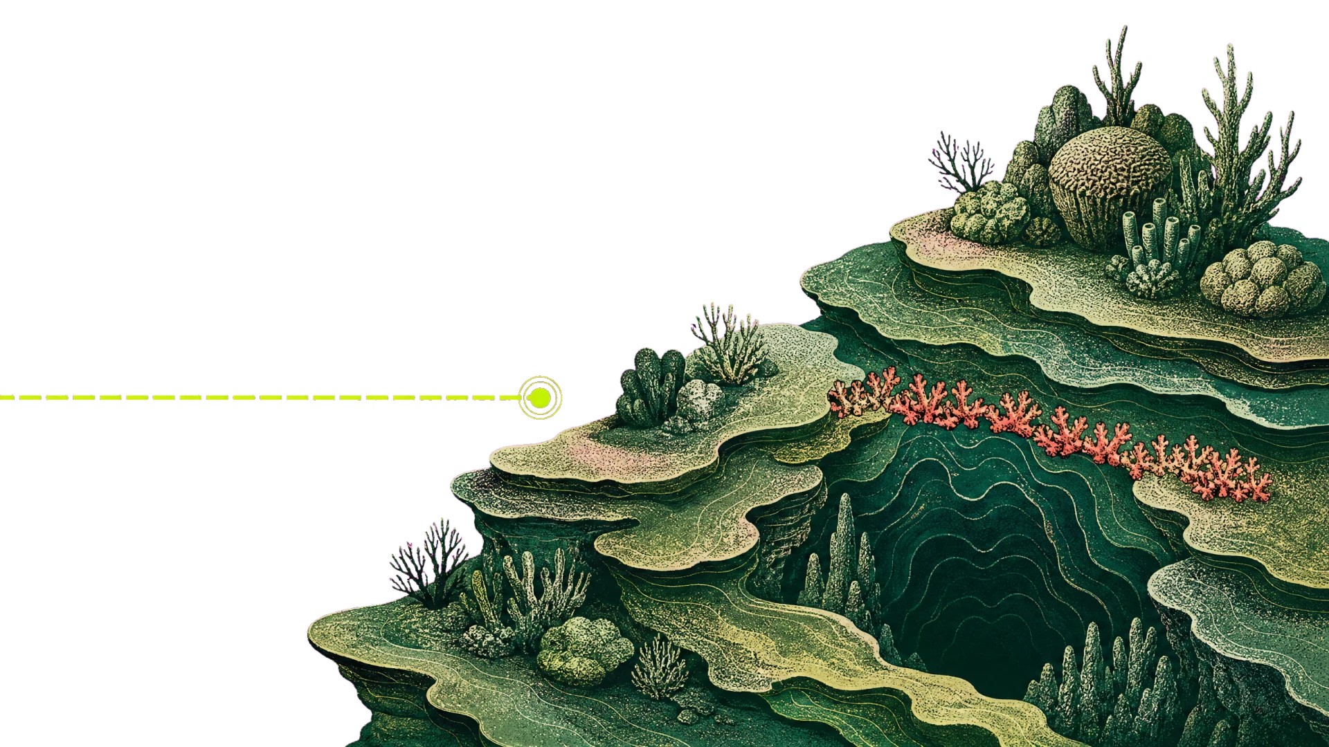 The refusal shoal in the descent, the reef where a fix is declined
