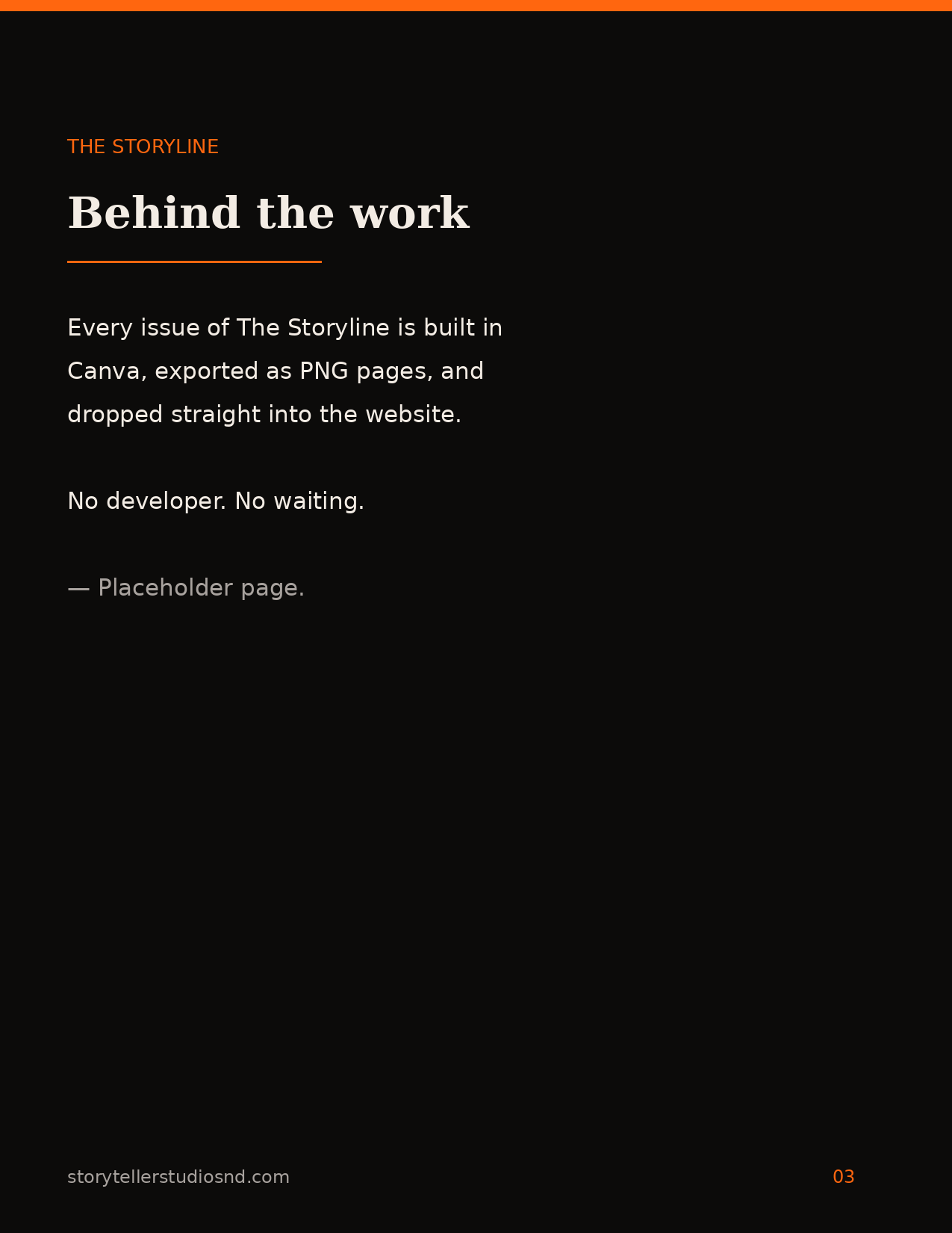 The Storyline sample issue, page 3