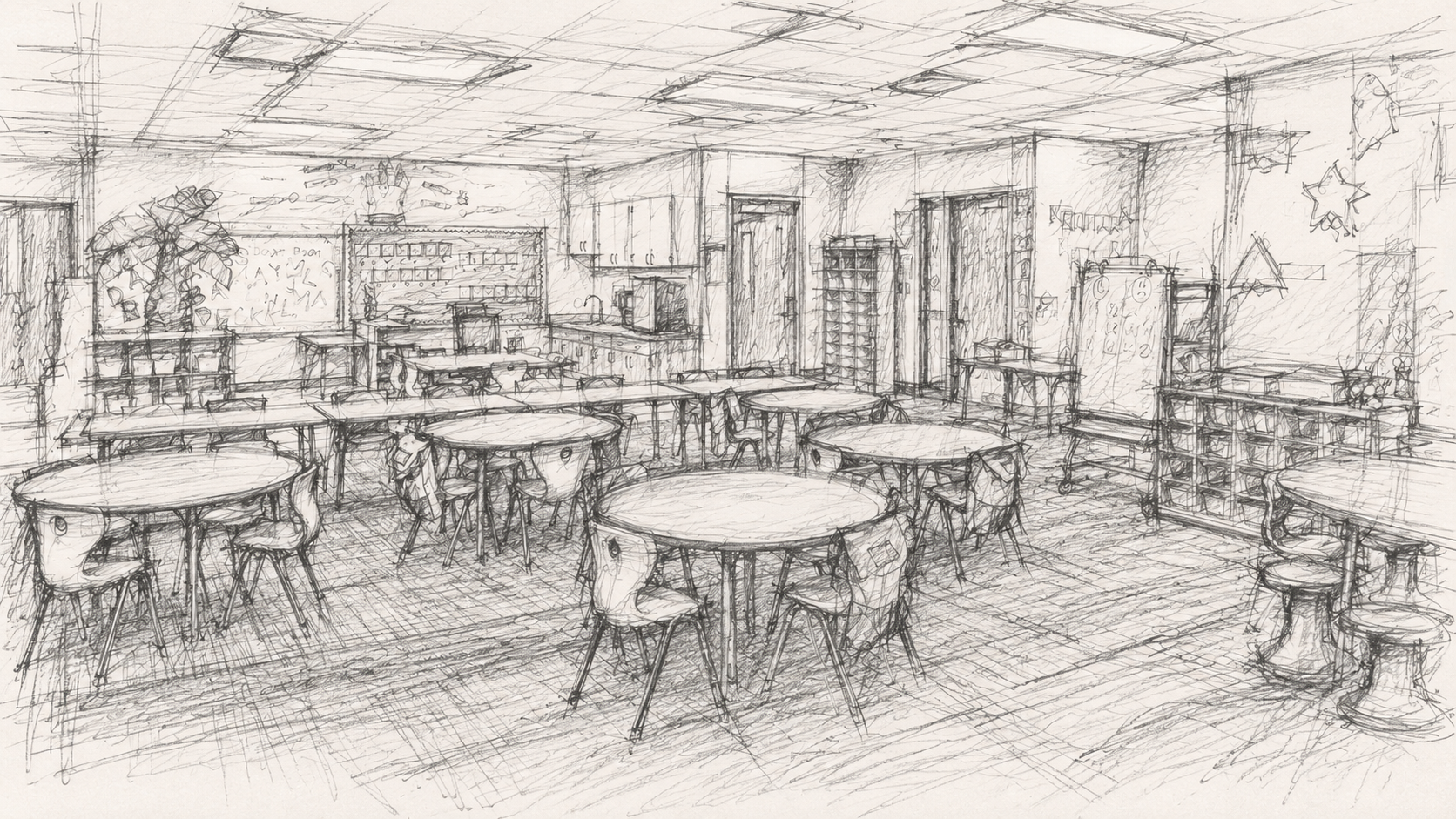 Educational interior design for inspiring, safe, and collaborative learning environments.