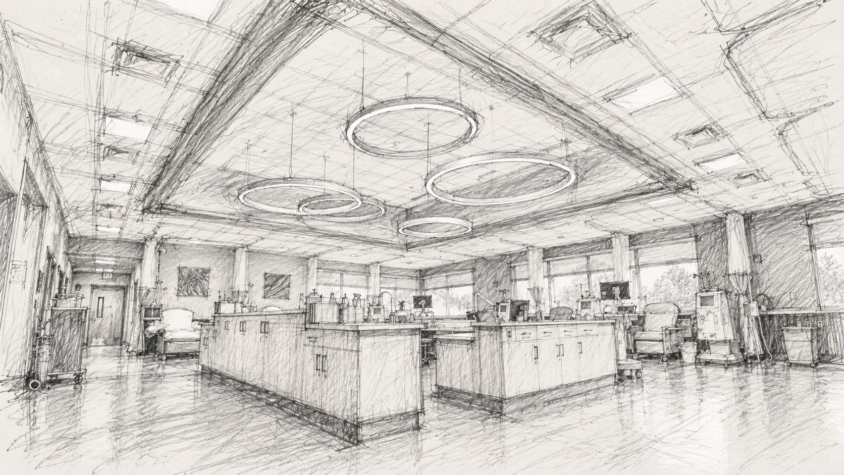 Healthcare and wellness interior design centered on comfort and connection.