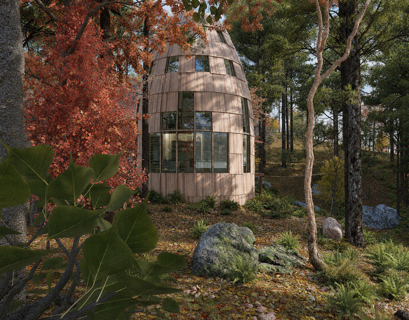 Architectural visualization of a new home exterior for a Birmingham, Alabama project