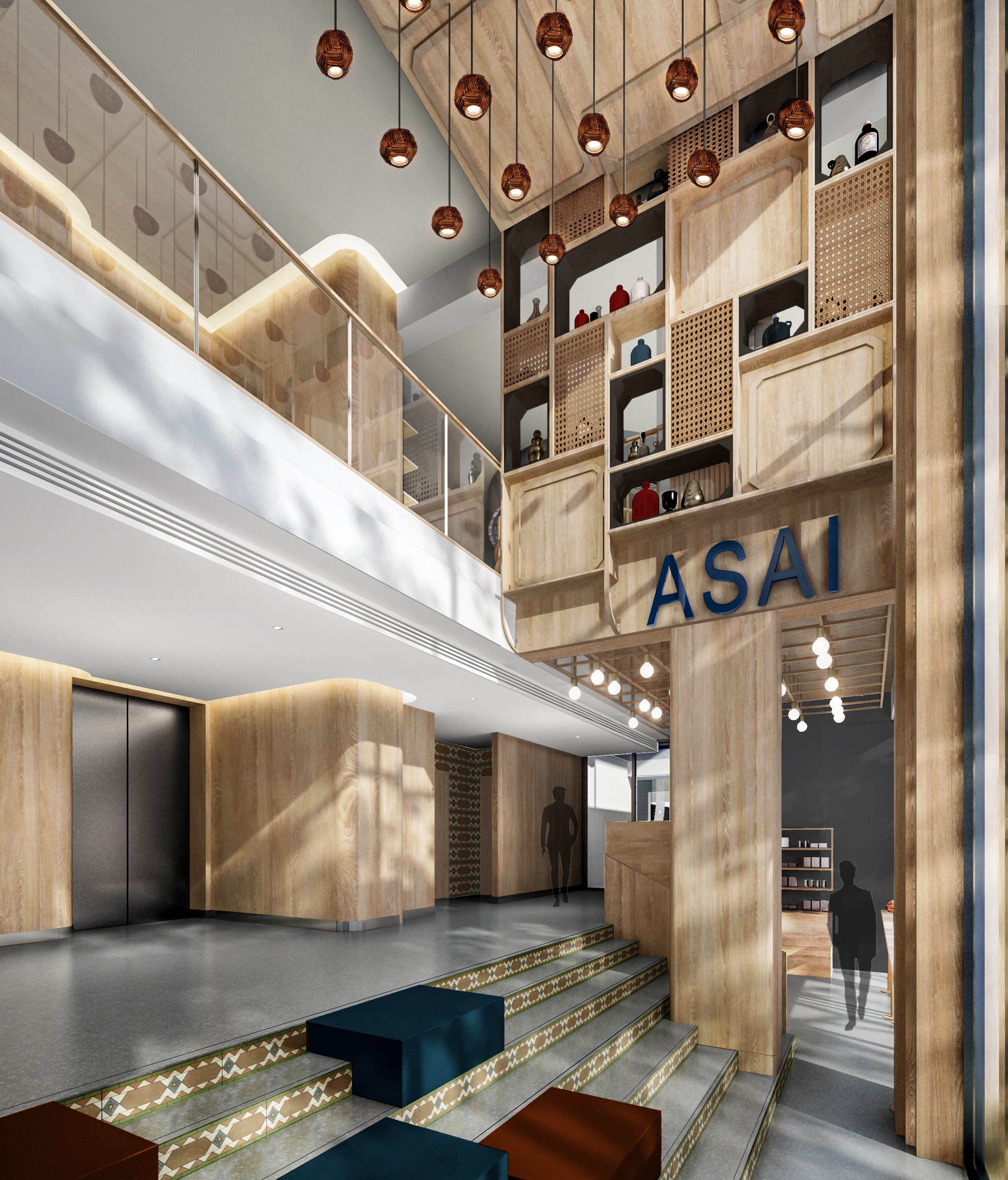 ASAI — modern neighbourhood hotel, interior view