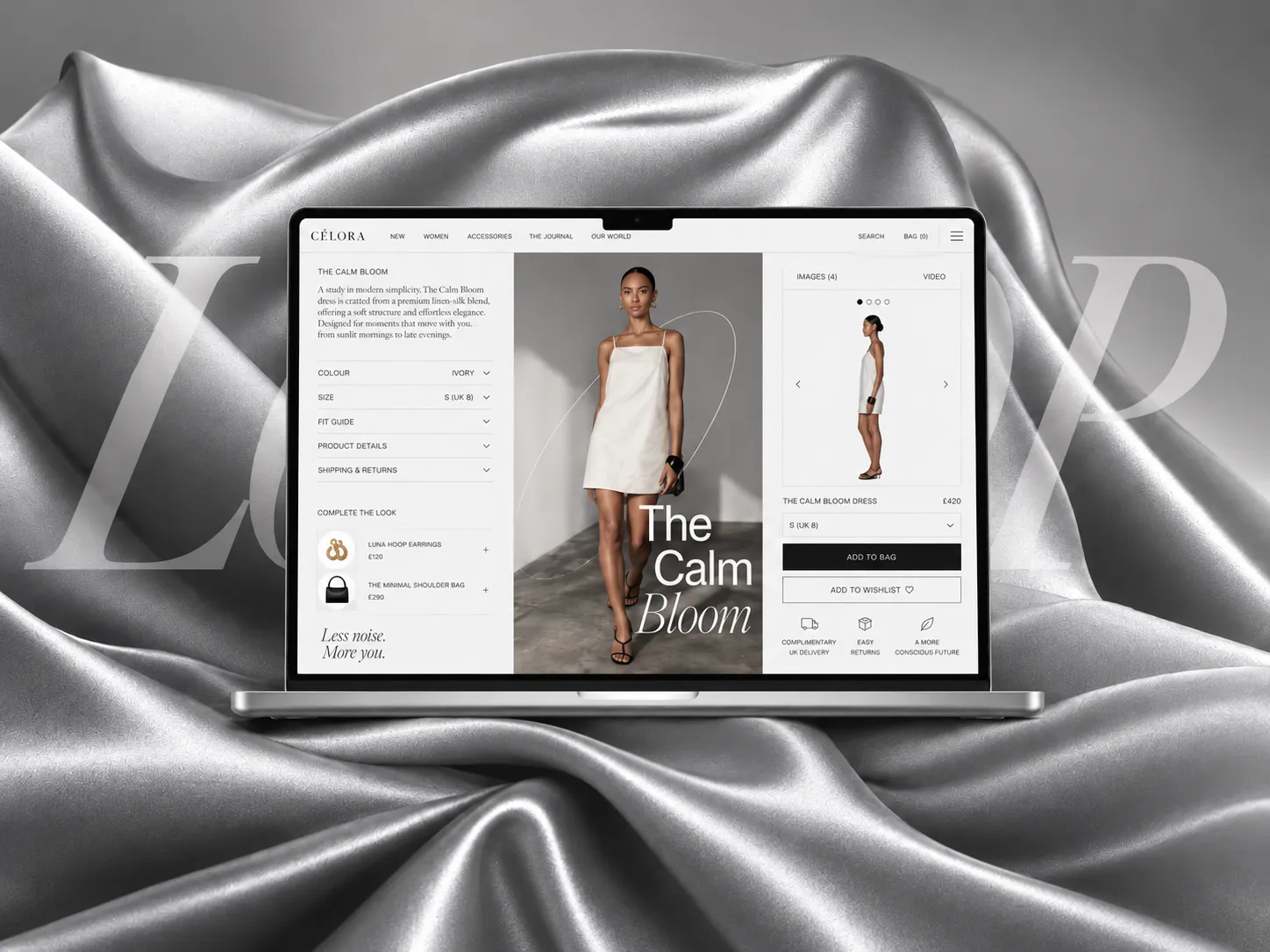 Luxe Fashion Retail webshop - Webflow agency portfolio