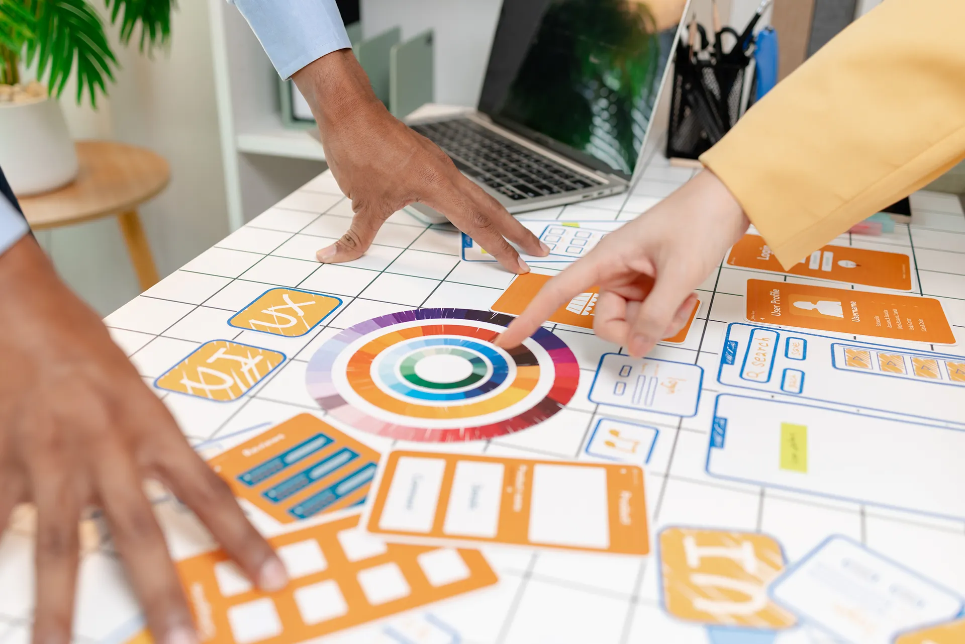 Creatief webdesign op maat en UI UX wireframes ontwerpen voor unieke websites