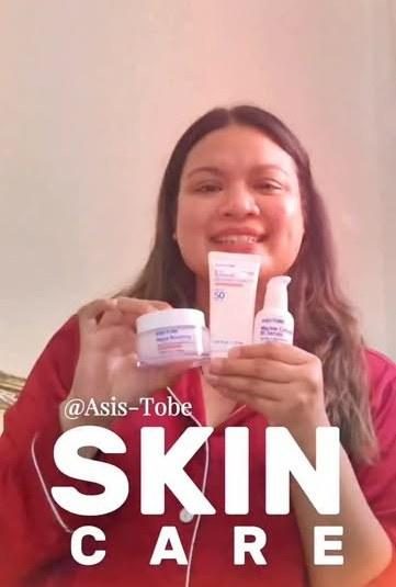Creator presenting a skincare product