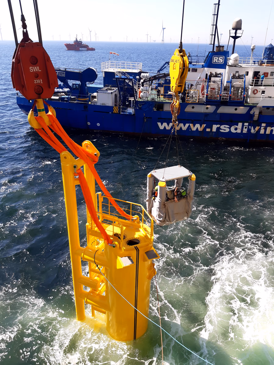 Boatlanding-Refit an der Offshore Umspannplattform