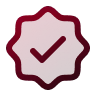 Verified badge with checkmark icon