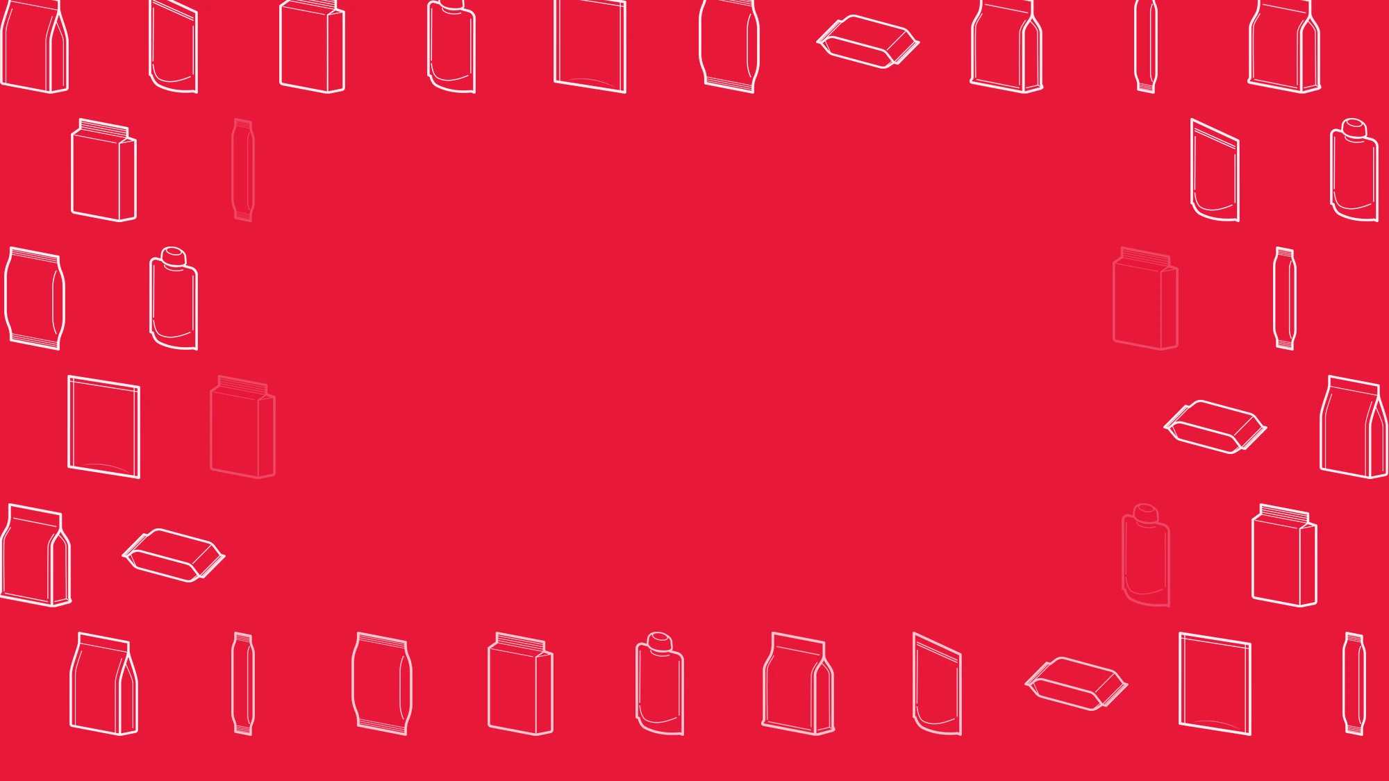 Decorative background pattern of flexible packaging outlines