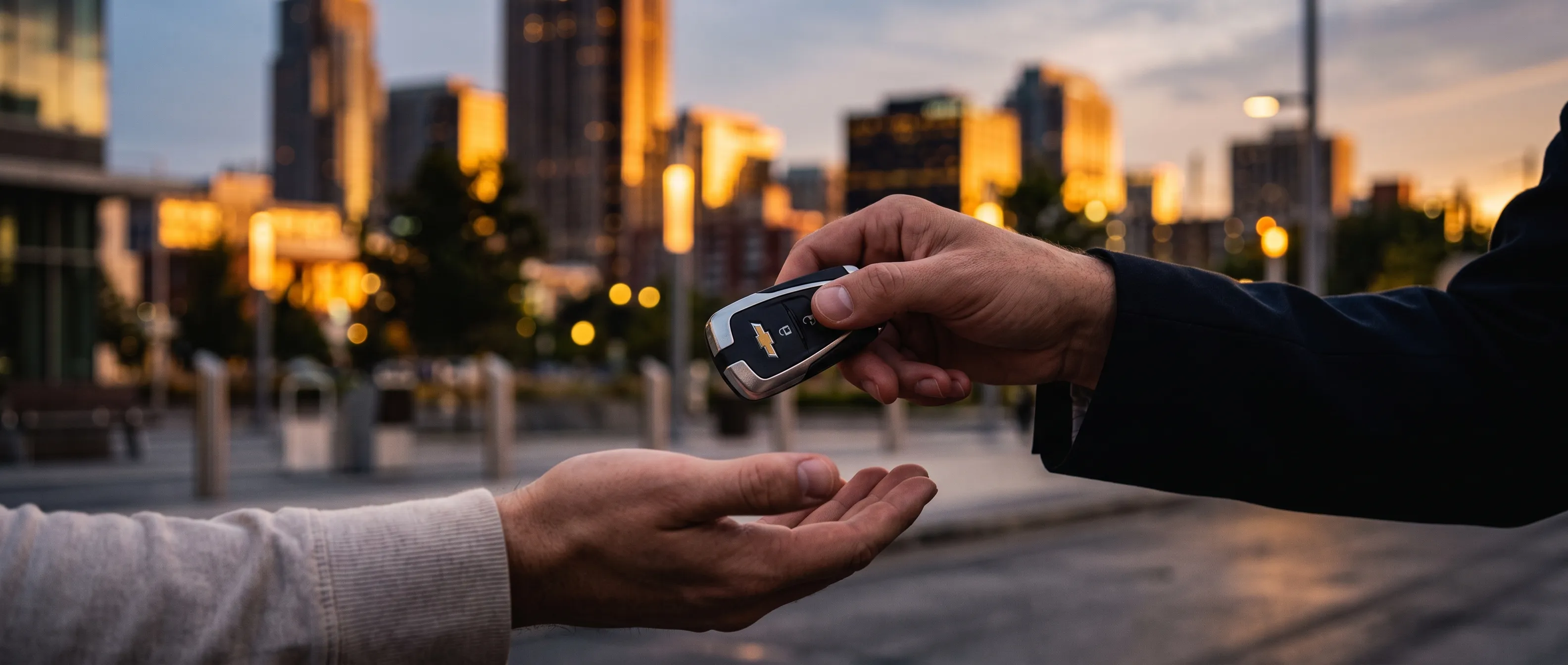 AI-generated illustrative photo of a car key being handed over, representing the Drive to Own program
