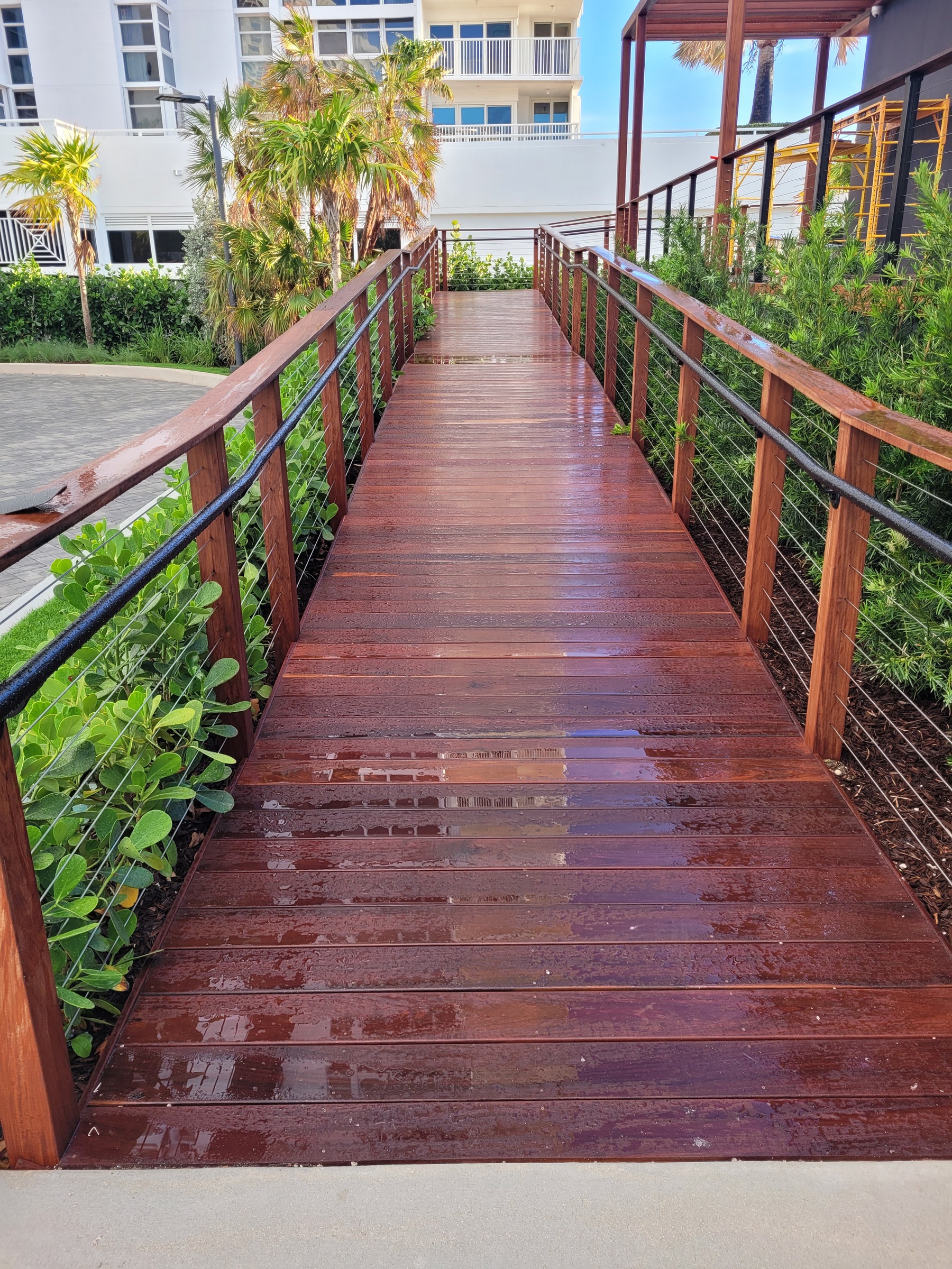 Completed deck and outdoor living project by Deckmasters of Florida in Fort Lauderdale