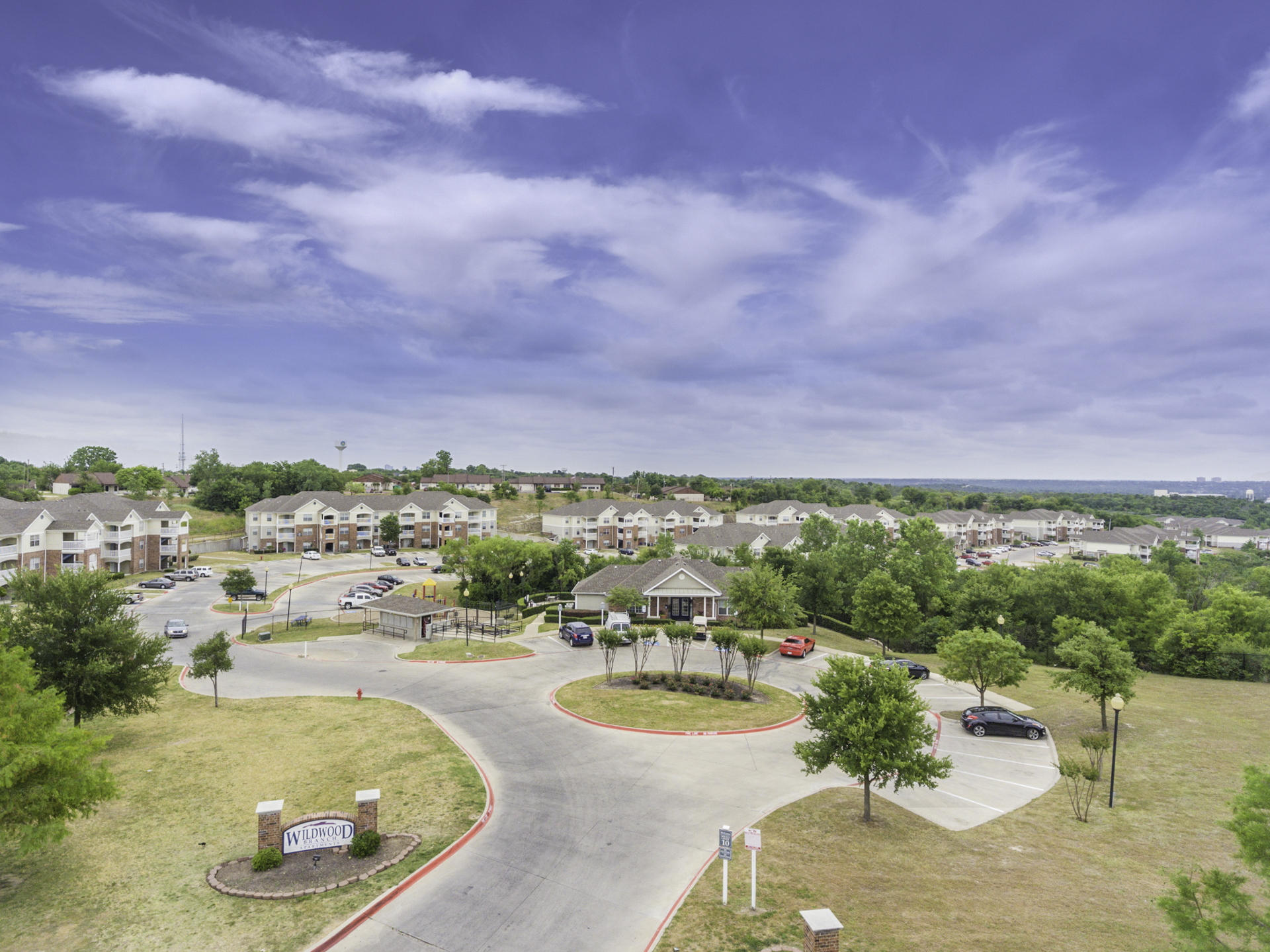 Aerial view of community