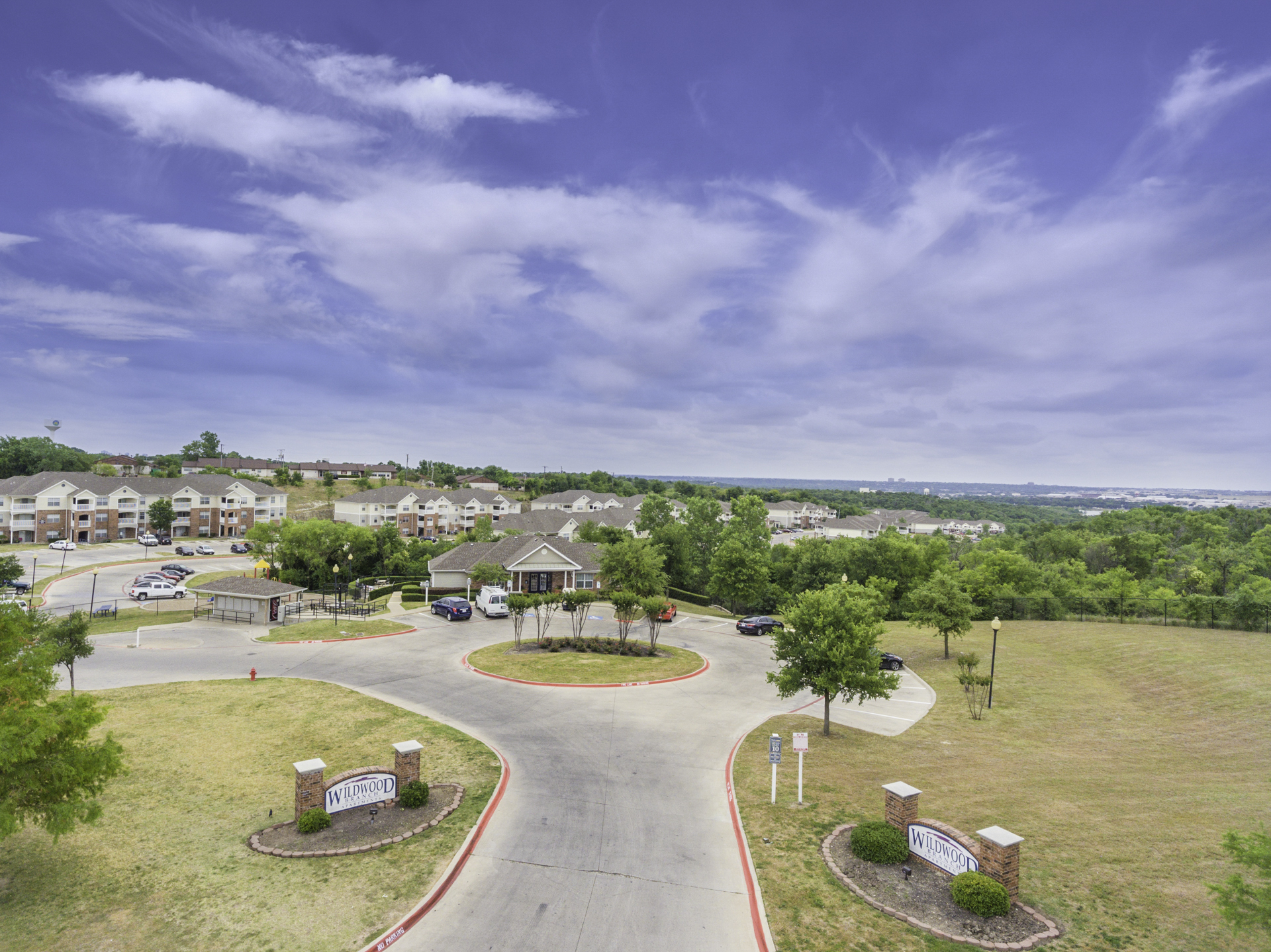 Aerial view of community