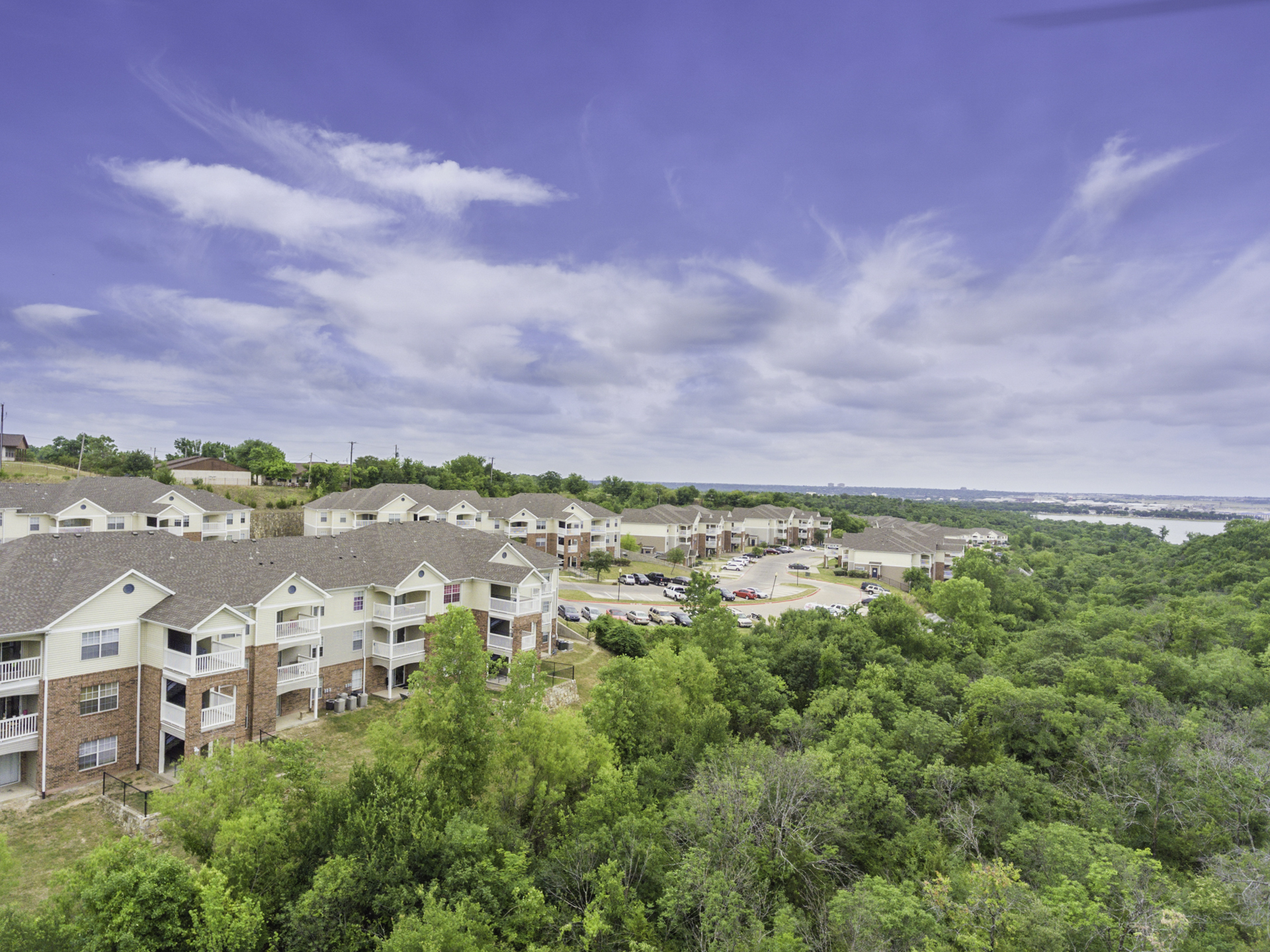 Aerial view of community