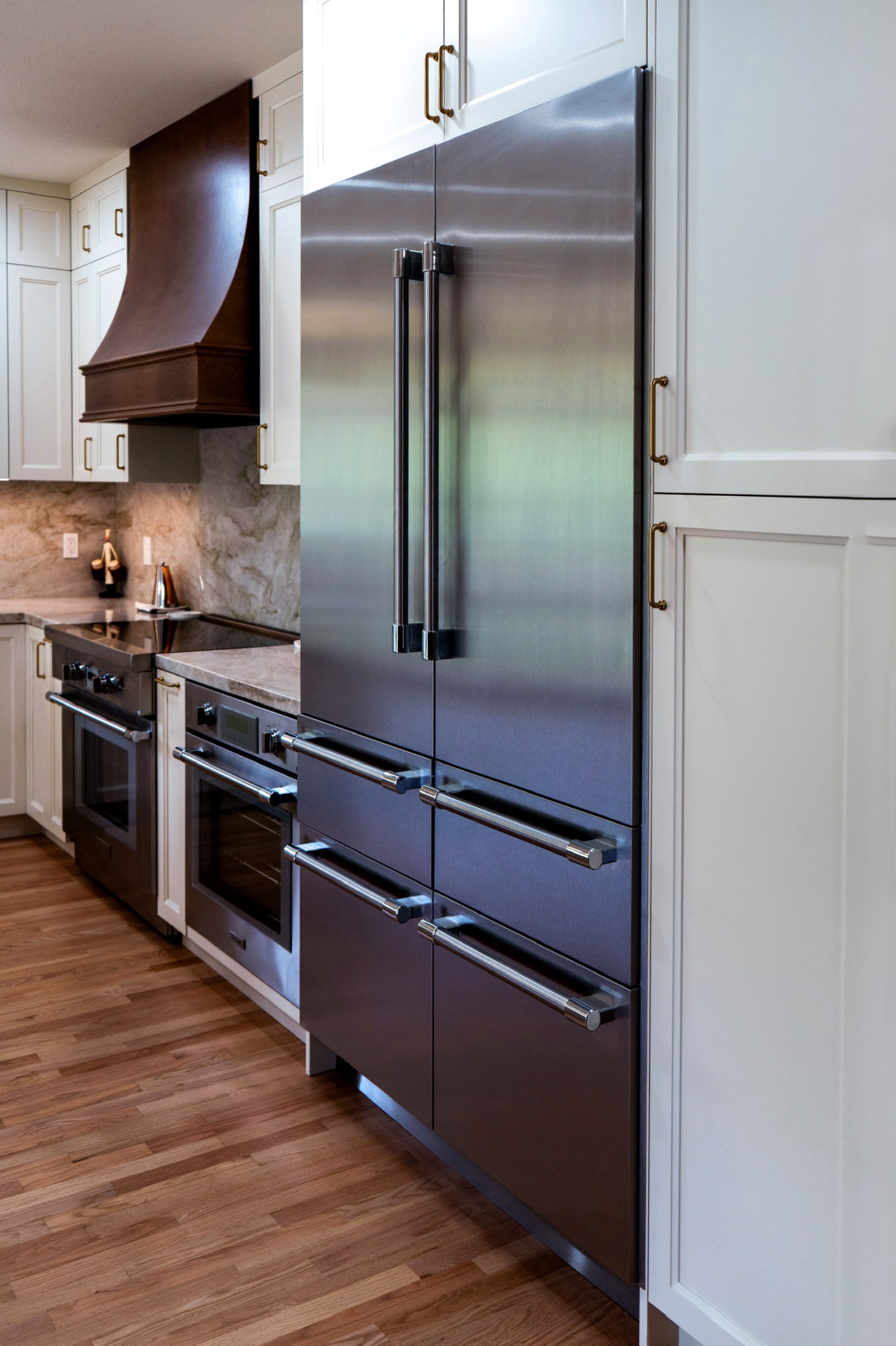 Penngrove kitchen remodel detail with island, surfaces, and lighting