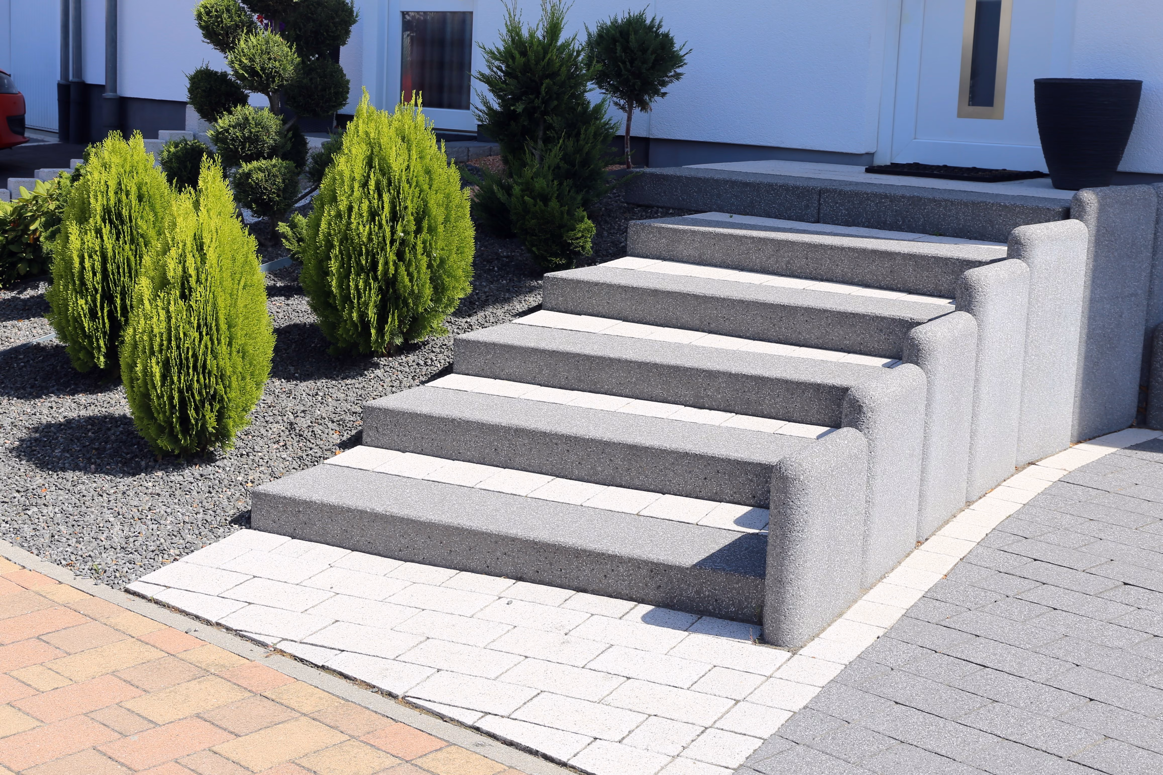 Stone patio and hardscaping project