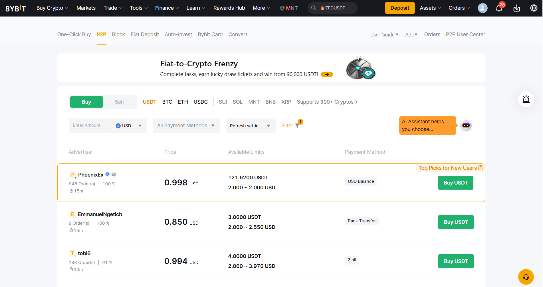 Bybit P2P Trading