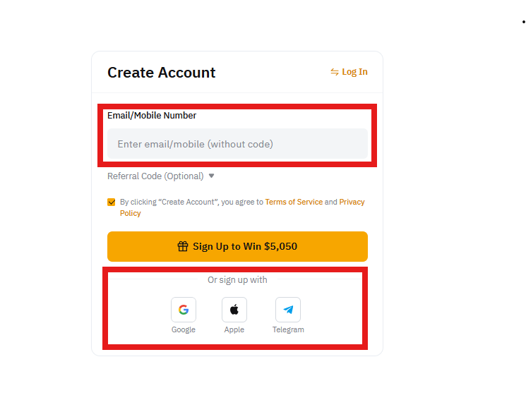 Bybit Signup Page