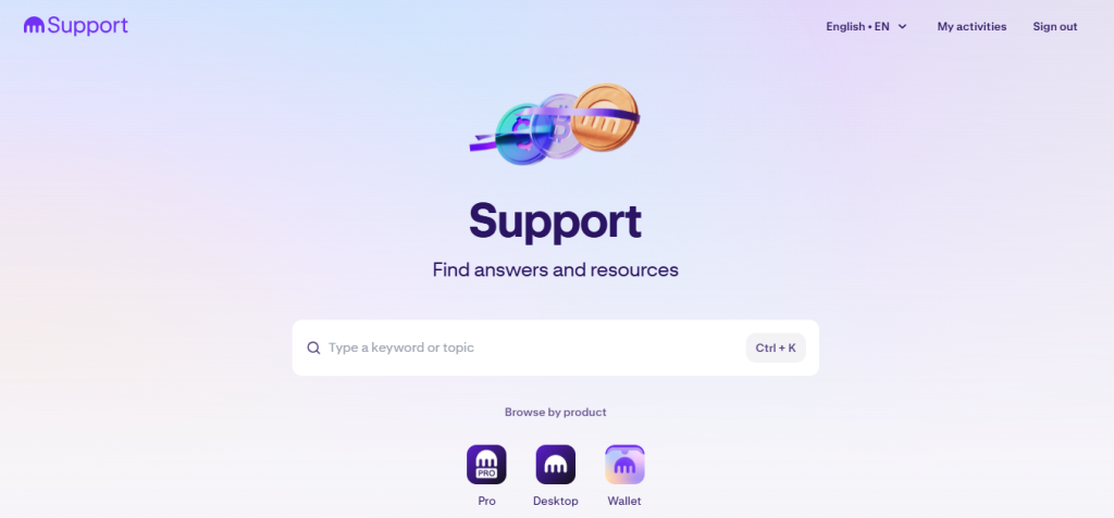 Kraken review: customer support page