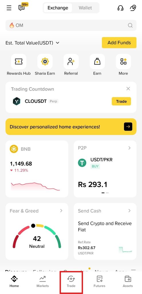 Binance App Spot market Tutorial