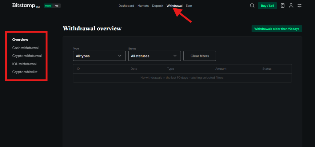 Bitstamp withdrawal