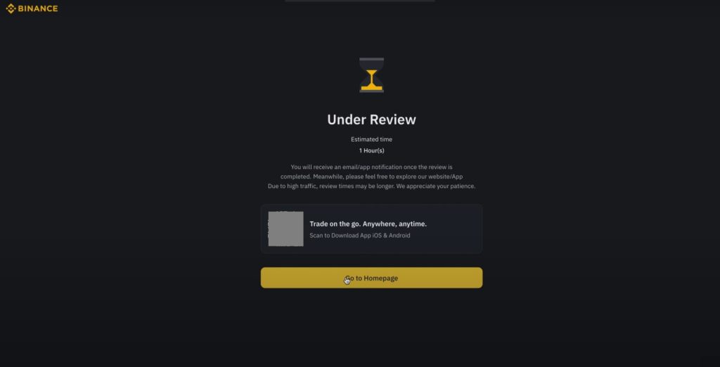 KYC process completion
