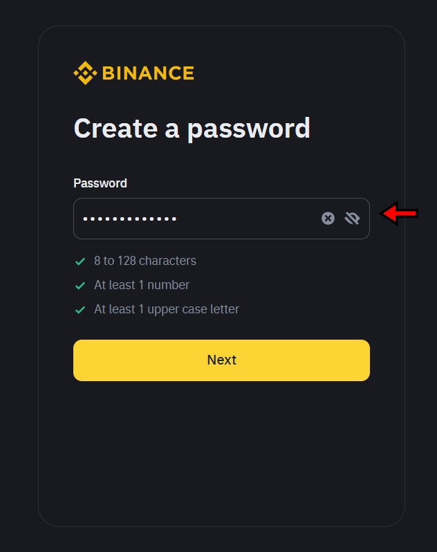 Create a strong password