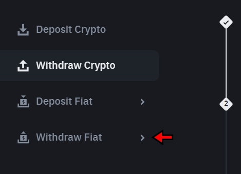 Open Withdraw Fiat tab
