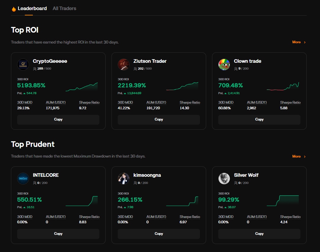 BloFin Copy Trading Leaderboards