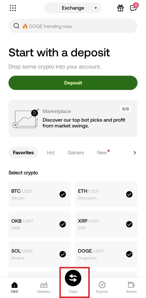 OKX App Futures trading Tutorial