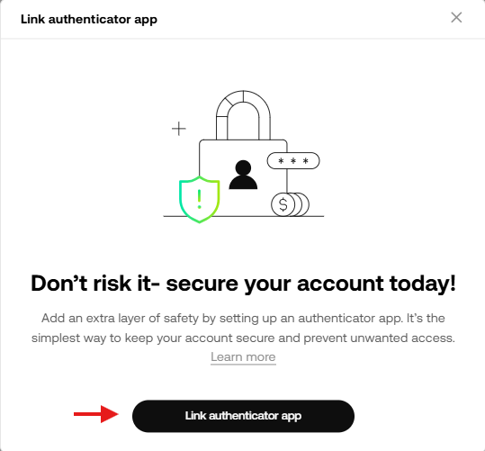 OKX 2FA Tutorial: pop-up window