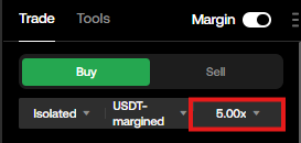 OKX margin trading Tutorial: Adjust the leverage