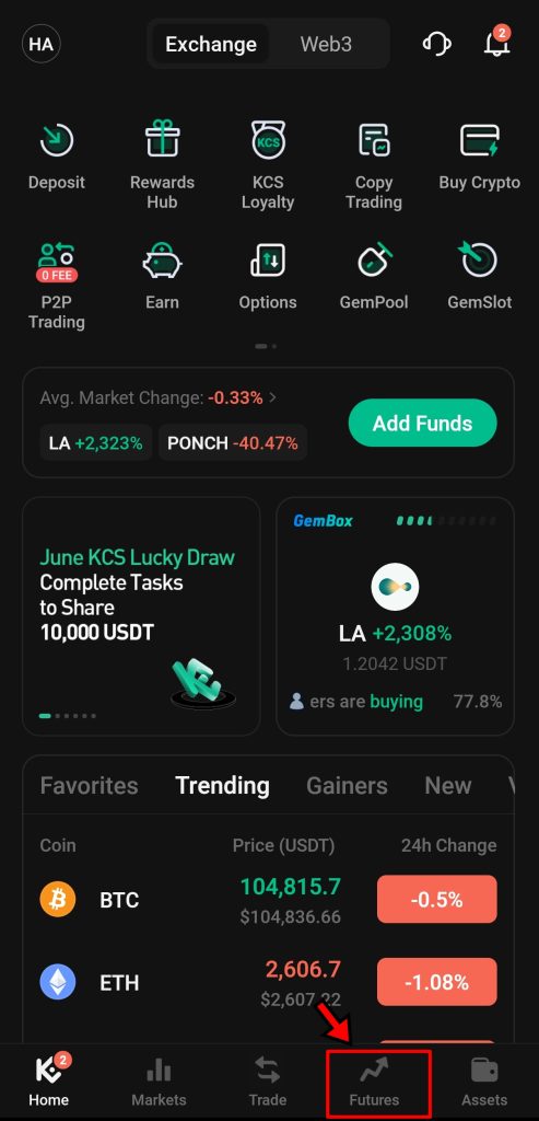 KuCoin App Futures Trading Tutorial