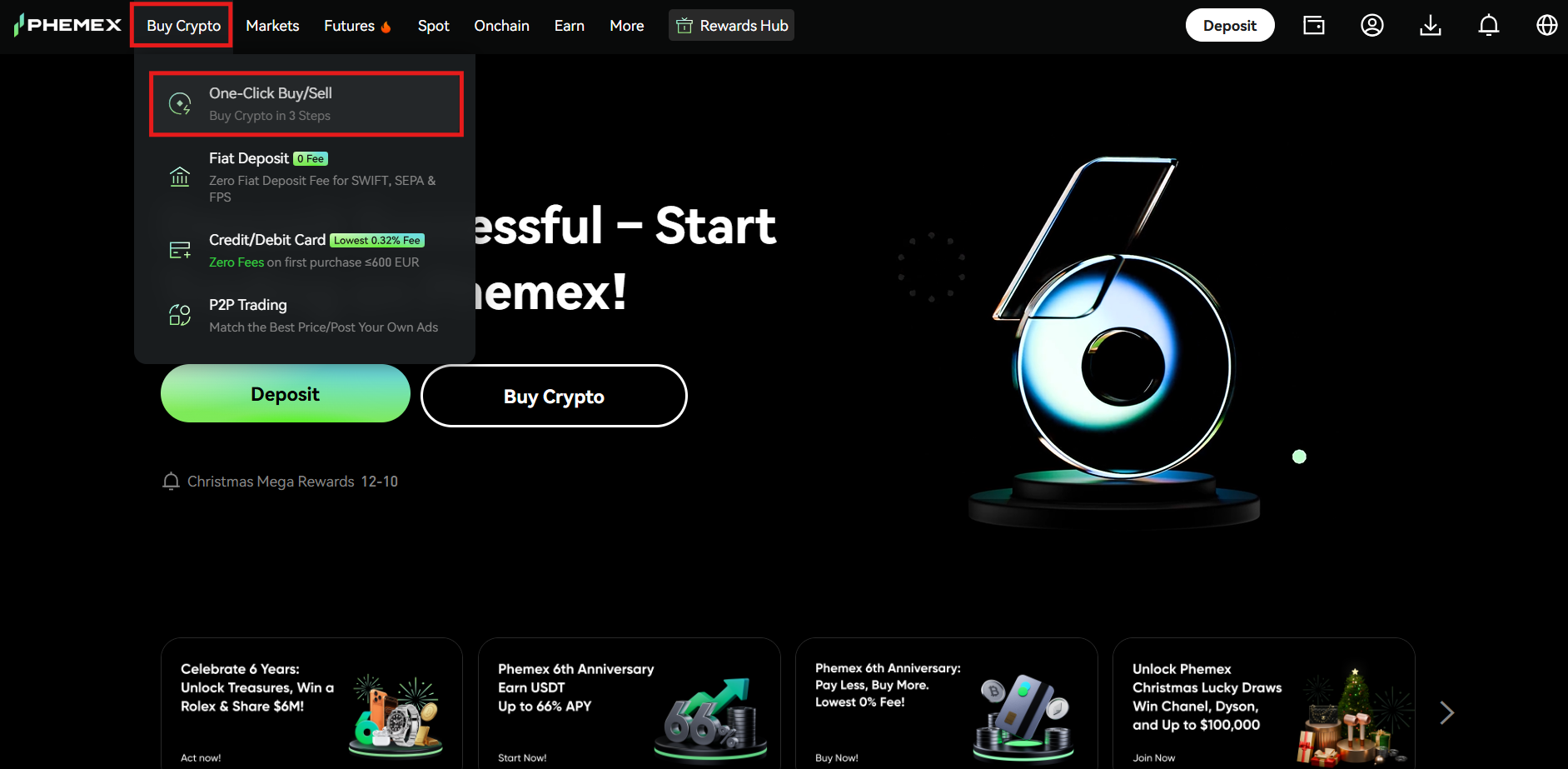 One-click buy/sell