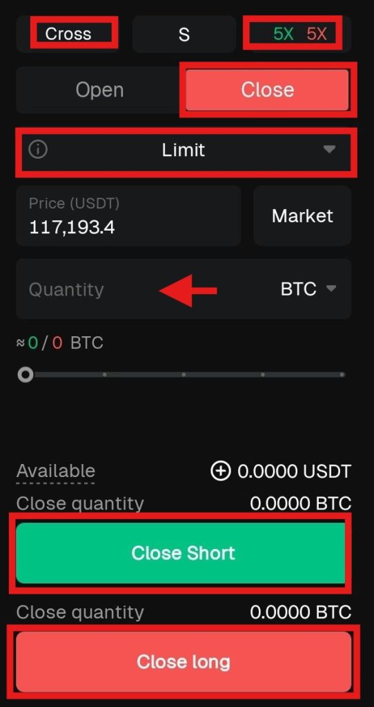 Bitunix App Futures trading Tutorial: Close a position