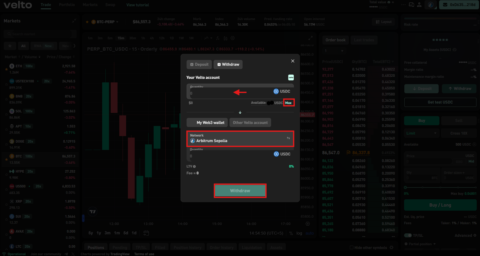 Withdrawal window