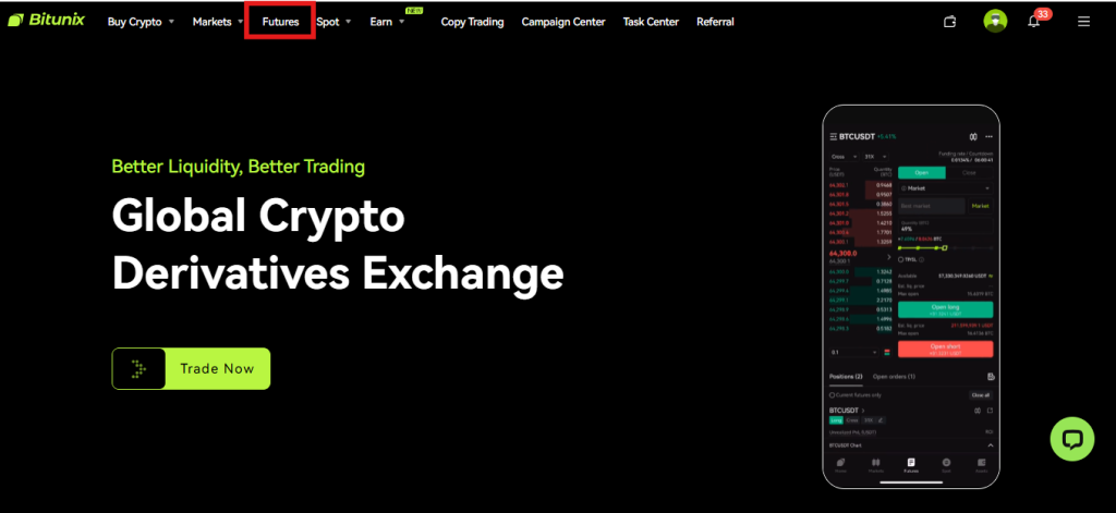 Bitunix Futures trading