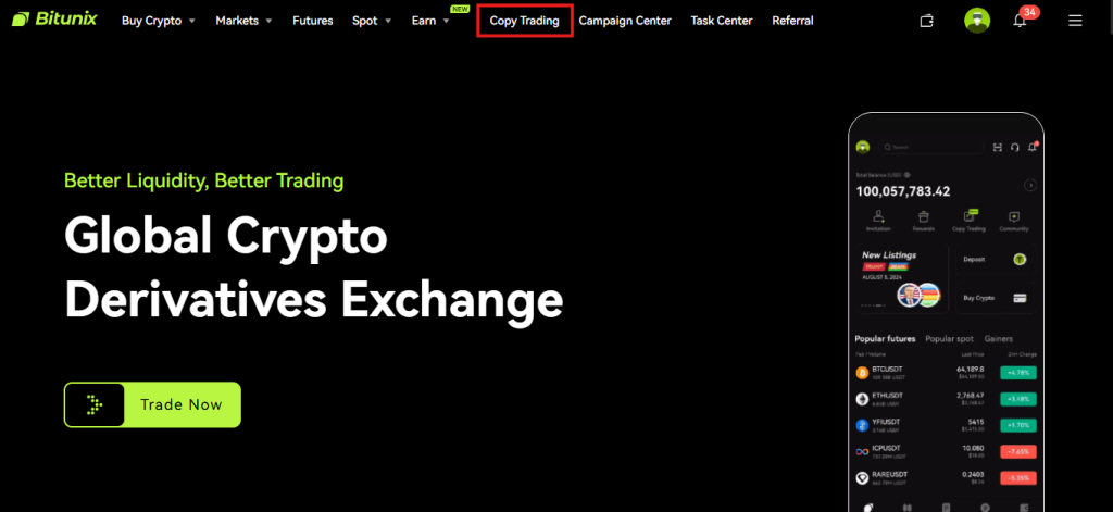 Bitunix Copy trading