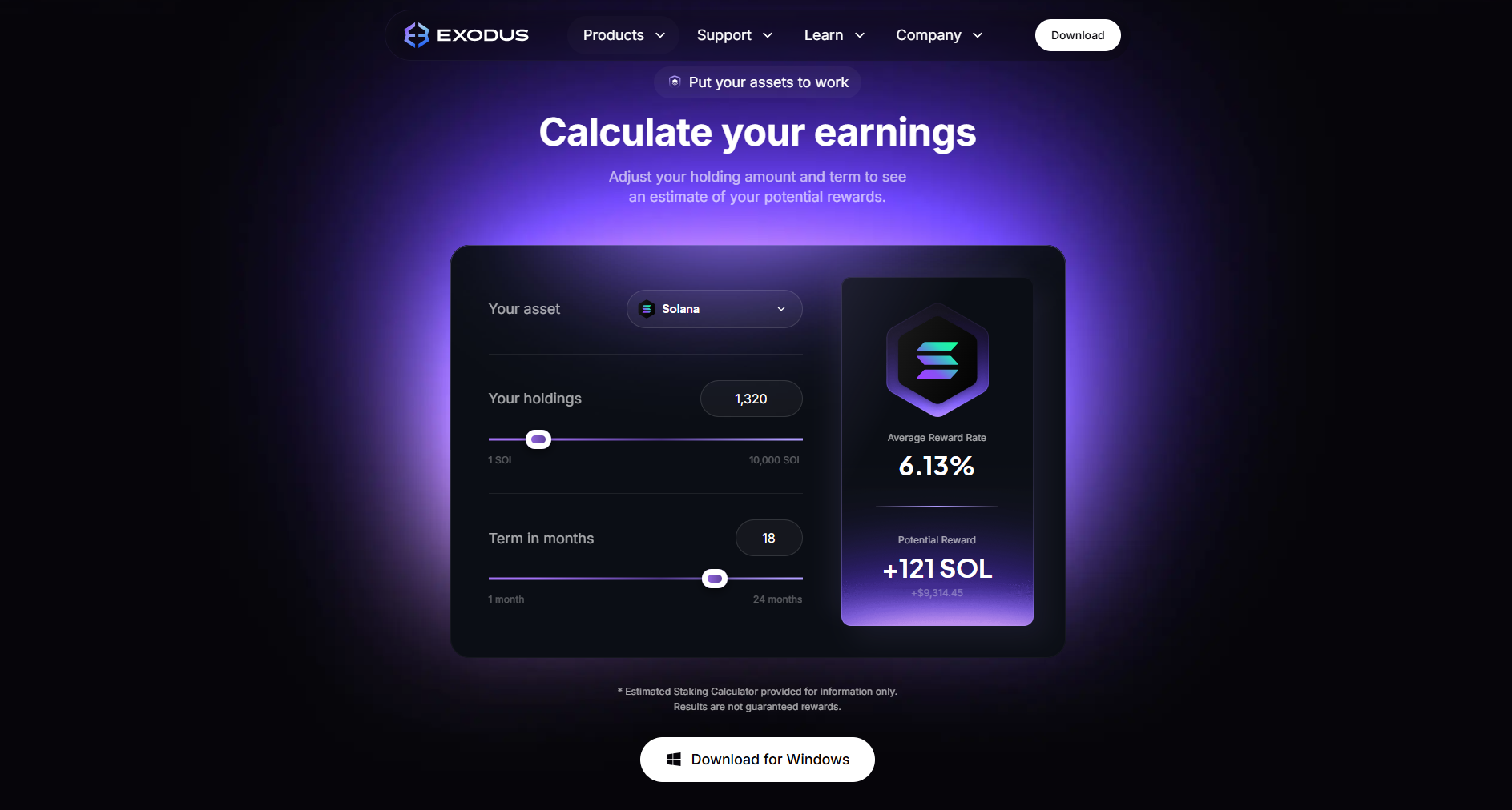 Exodus Wallet Crypto Staking