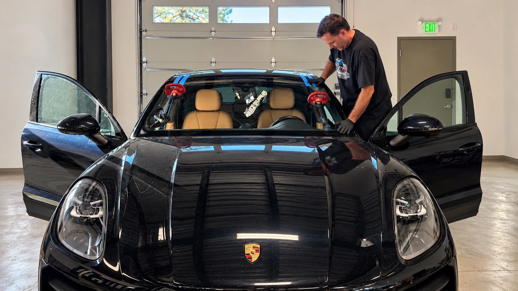 Porsche windshield replacement at Sierra Mobile Auto Glass & Calibration in Truckee