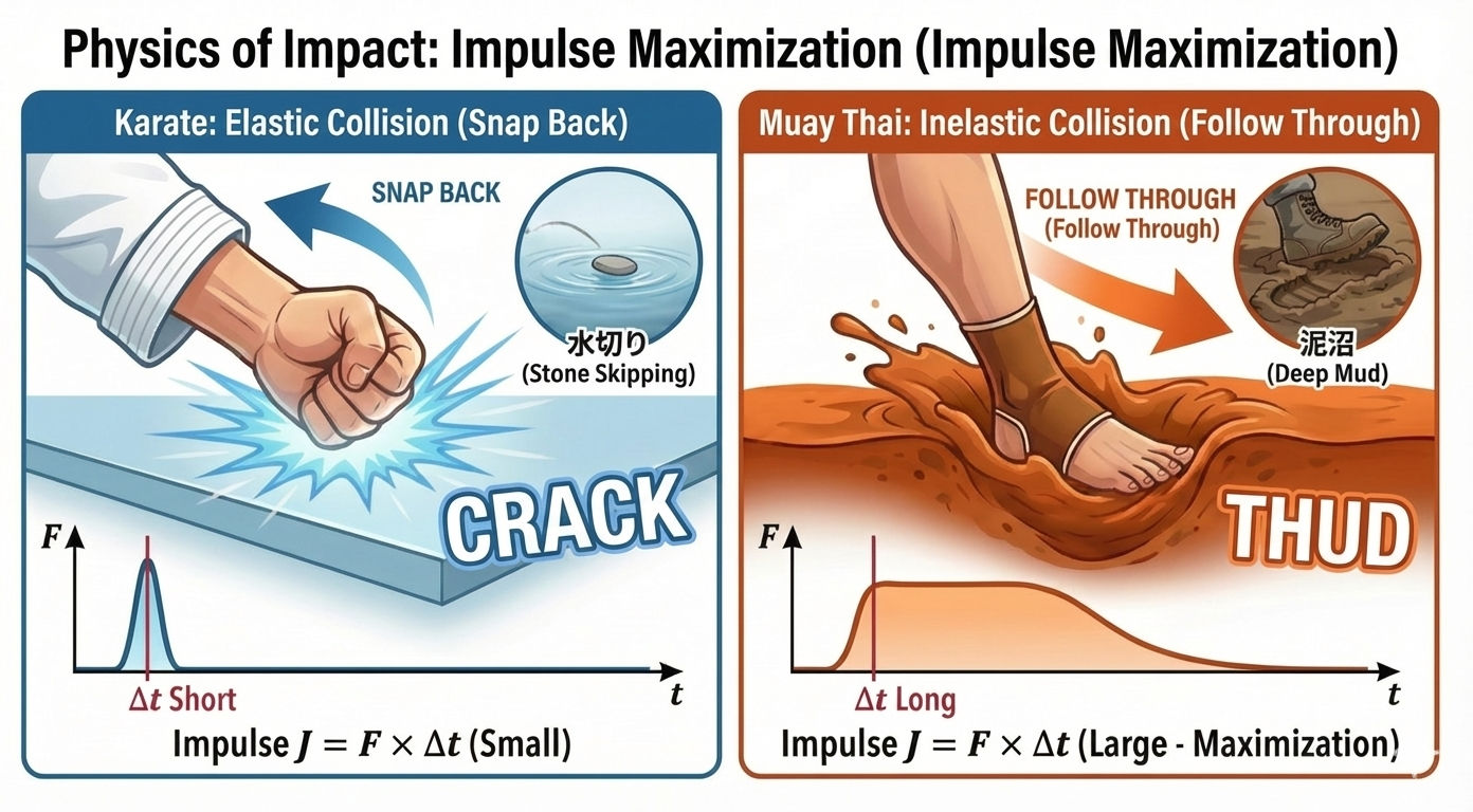 Impulse comparison diagram in collision physics
