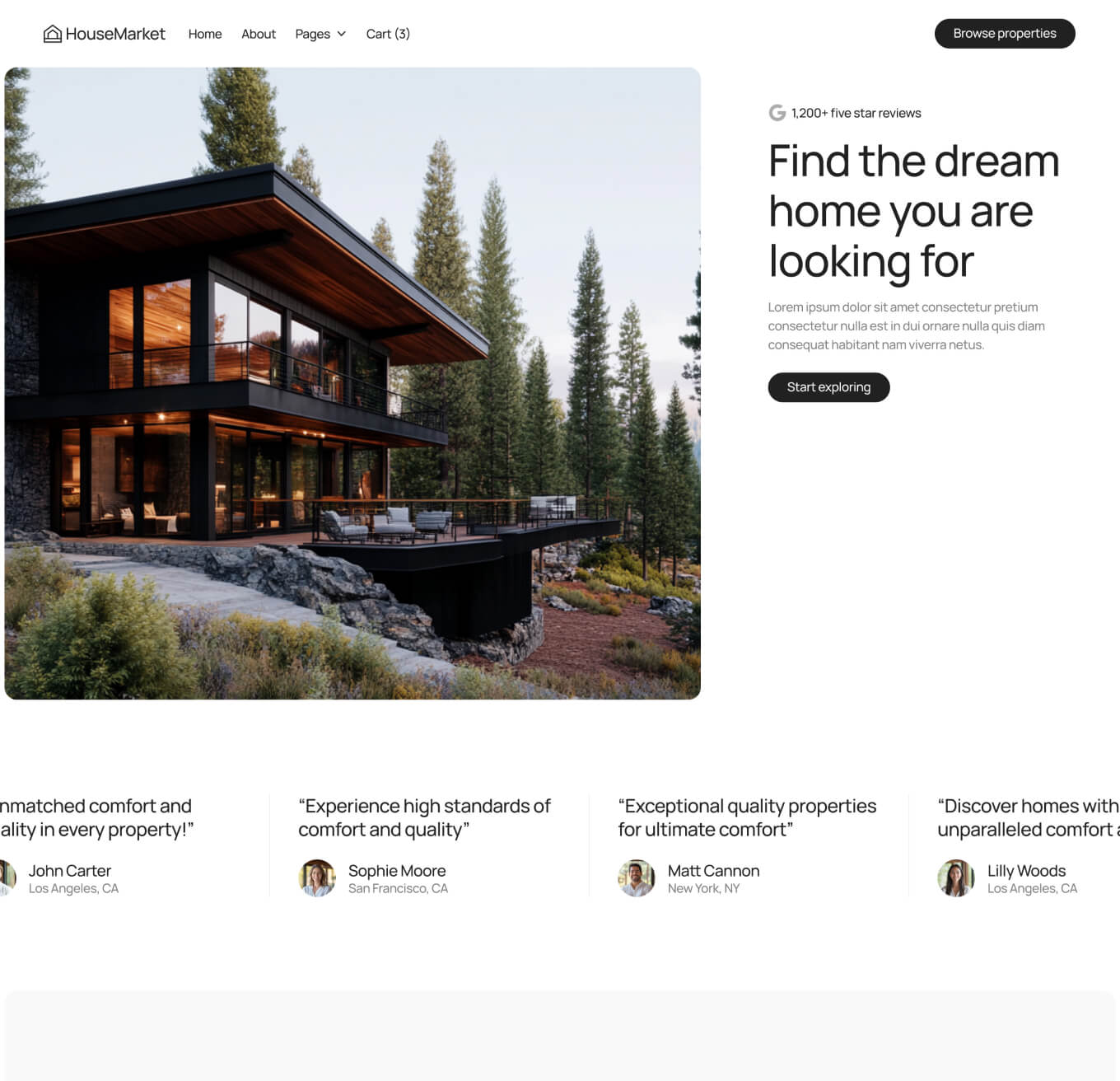 HouseMarket - Home V2 Page - Real Estate Webflow Template