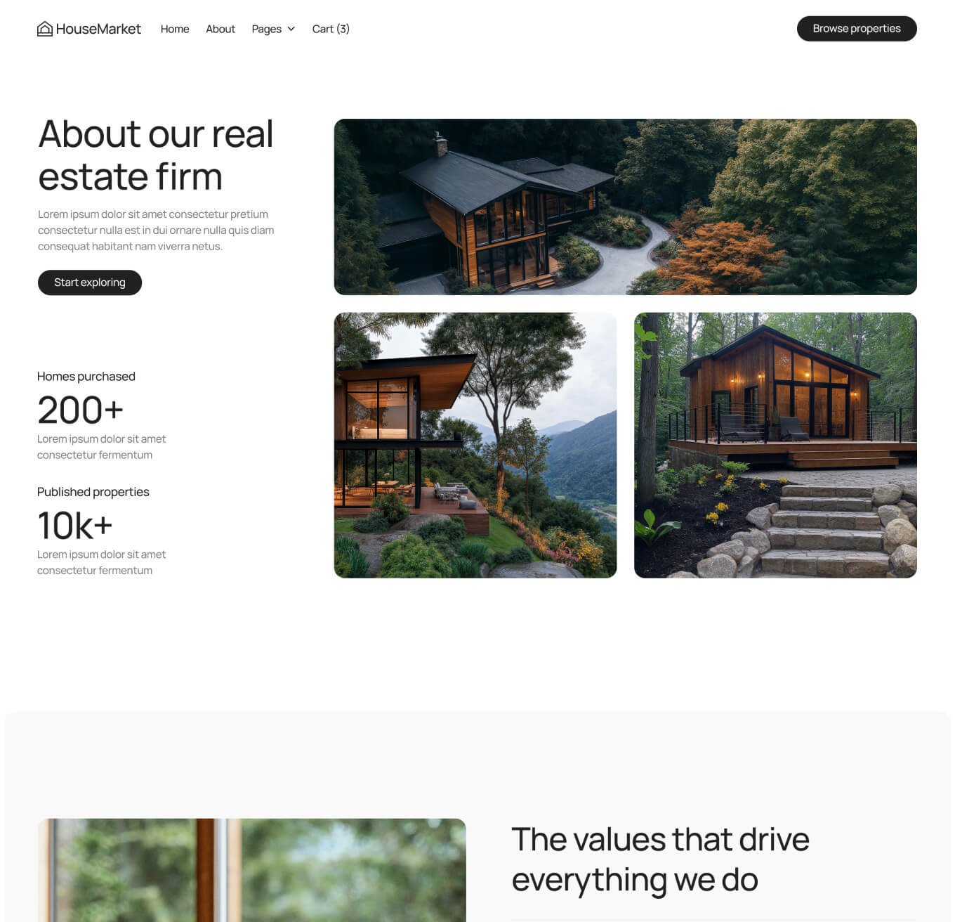 HouseMarket - About Page - Real Estate Webflow Template